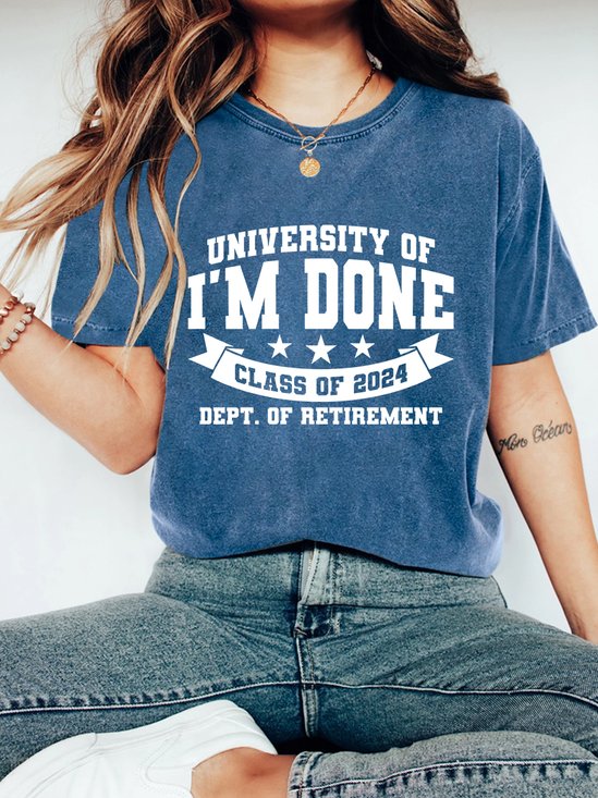 University Of I'm Done Vintage Distressed Shirt
