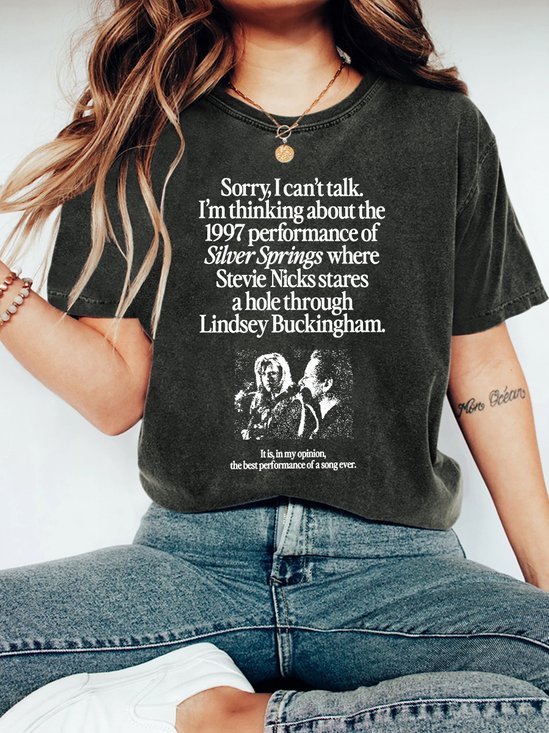Sorry，I can't Talk Vintage Distressed Shirt