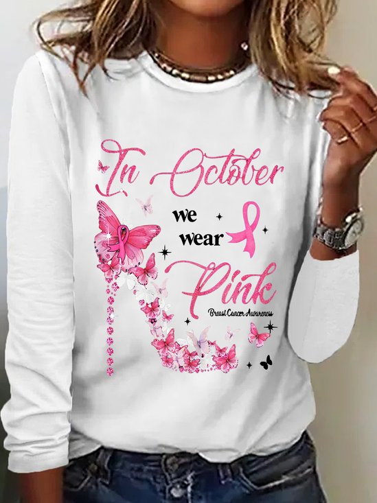 Breast Cancer Cancer Support Long Sleeve Shirt