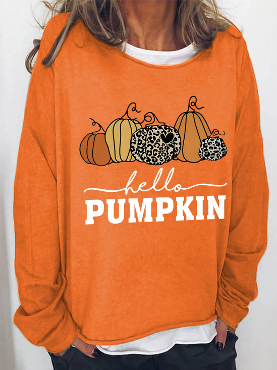 Comfort Colors Hello Pumpkin Fall Casual Sweatshirt
