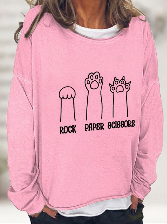 Rock Paper Scissors Casual Sweatshirt