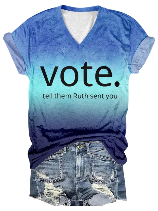 Funny Vote Casual Loose T-Shirt