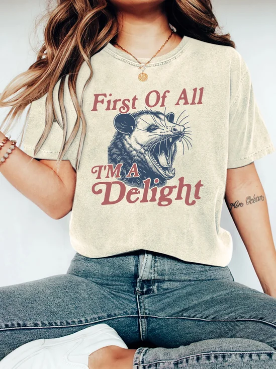First of All I'm a Delight  Vintage Distressed Shirt