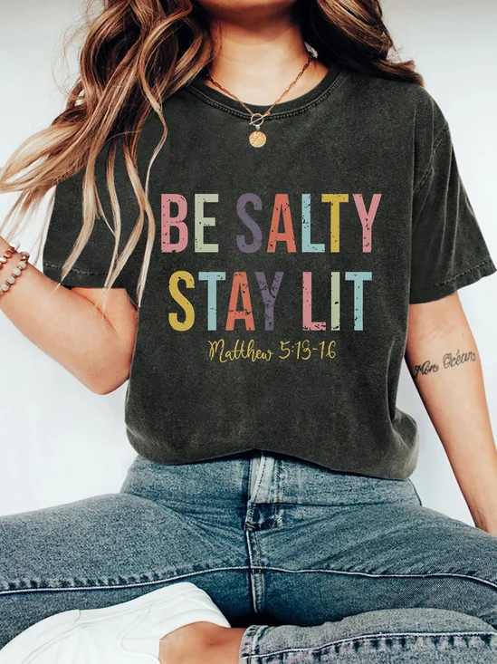 Be Salty Stay Lit Vintage Distressed Shirt