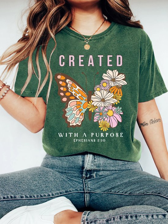 Created With Purpose Christian Vintage Distressed Shirt