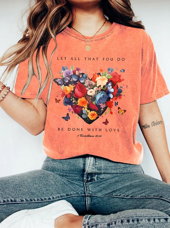 Let All That You Do Be Done With Love Christian Vintage Distressed Shirt