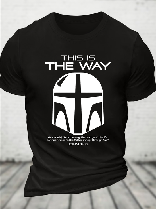 This Is The Way John 14 6 Christian Cotton T-Shirt