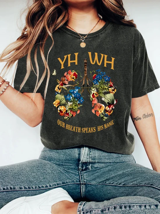 YHWH Our Breath Speaks His Name Chrsitian Vintage Distressed Shirt