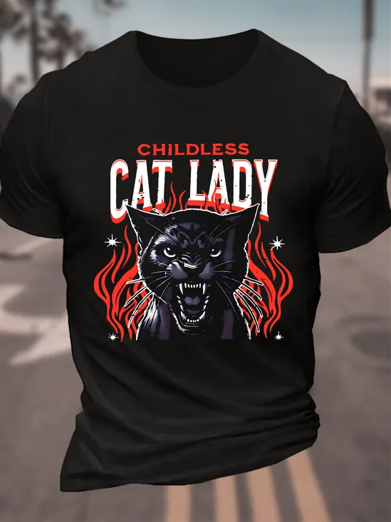 Childless Cat Lady Cat Ladies Vote Cotton T-Shirt