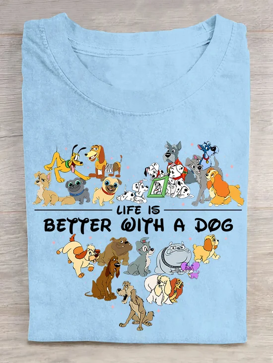 Comfort Colors Life Is Better With Dogs Cotton T-shirt