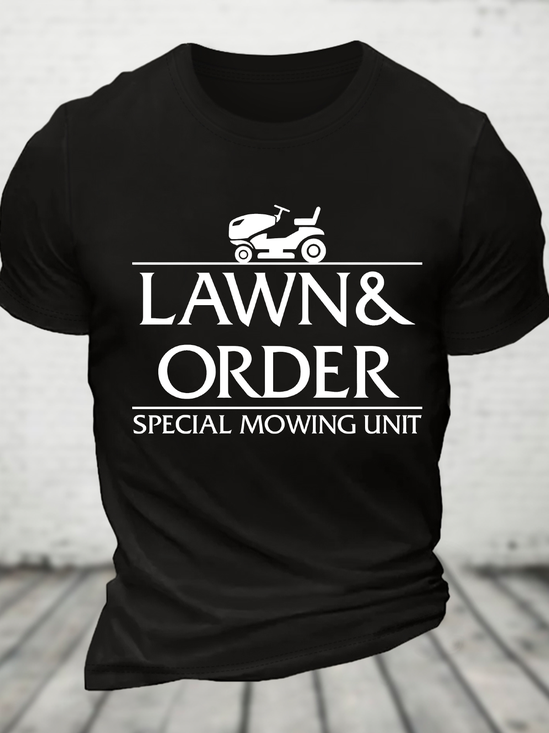 Lawn And Order Cotton T-Shirt