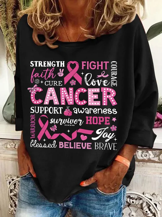 Breast Cancer Awareness Breast Cancer In October We Wear Pink Casual Sweatshirt