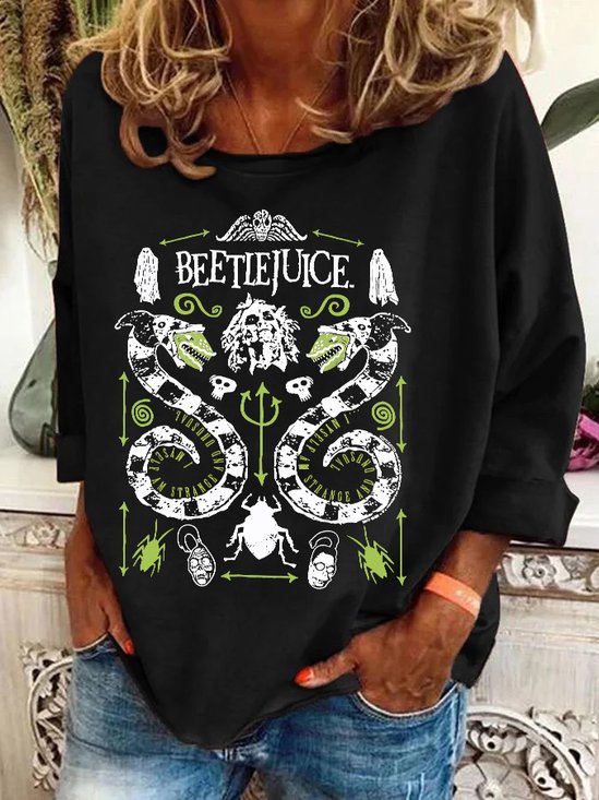 Beetlejuice Symbols Poster Casual Sweatshirt