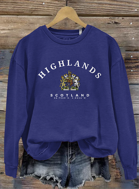 Scottish Highlands round neck sweatshirt