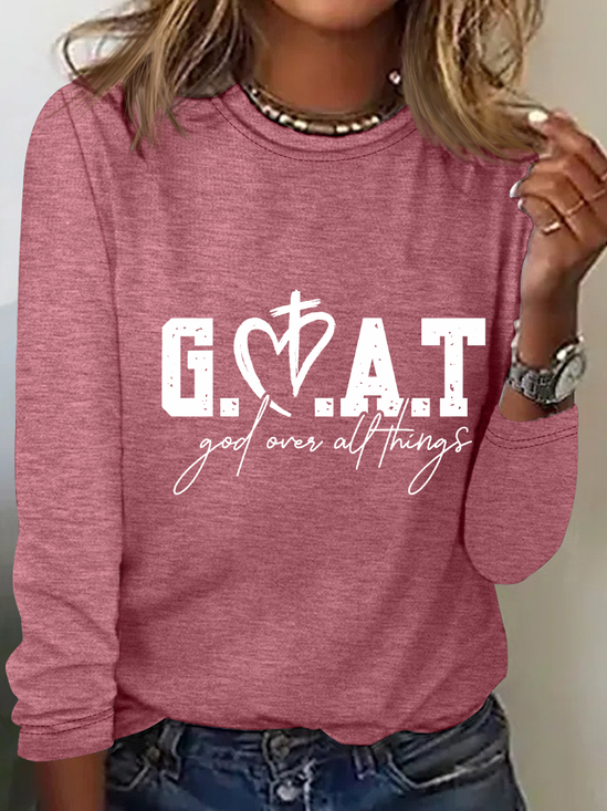 God Over All Things Casual Long Sleeve Shirt