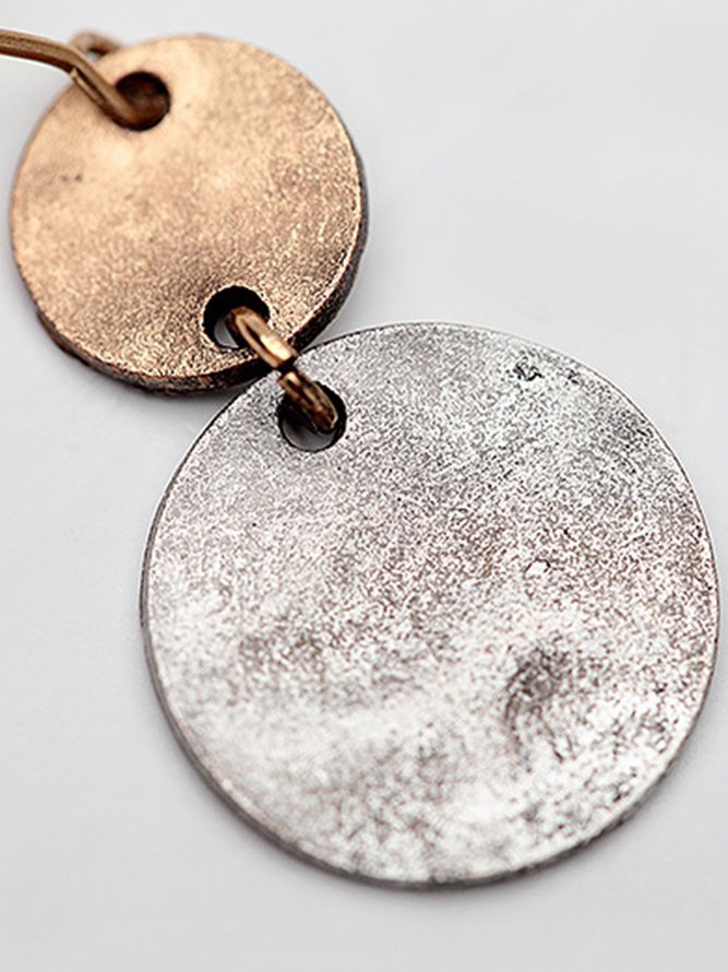 Womens Vintage Alloy Round Earrings