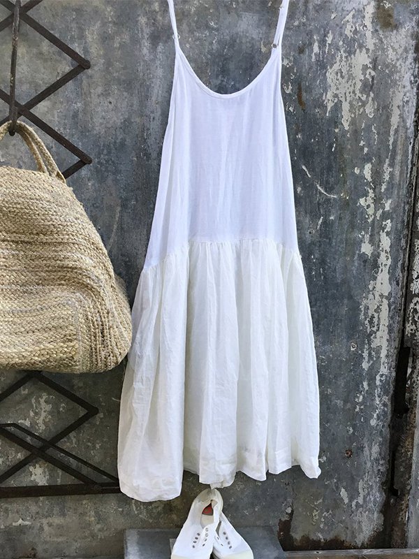 Casual Sleeveless Round Neck Plus Size Dress | lilicloth