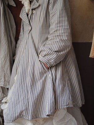 Stripes Cotton-Blend Vintage Lapel Trench coat
