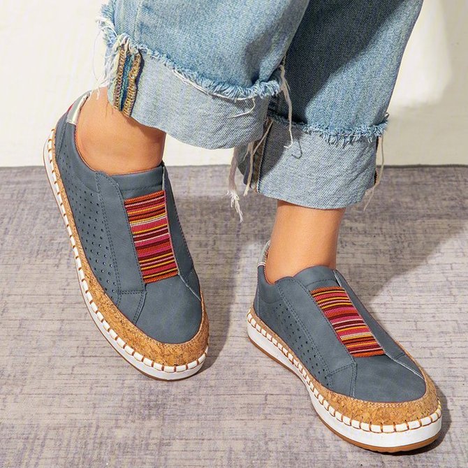 hollow out round toe sneakers