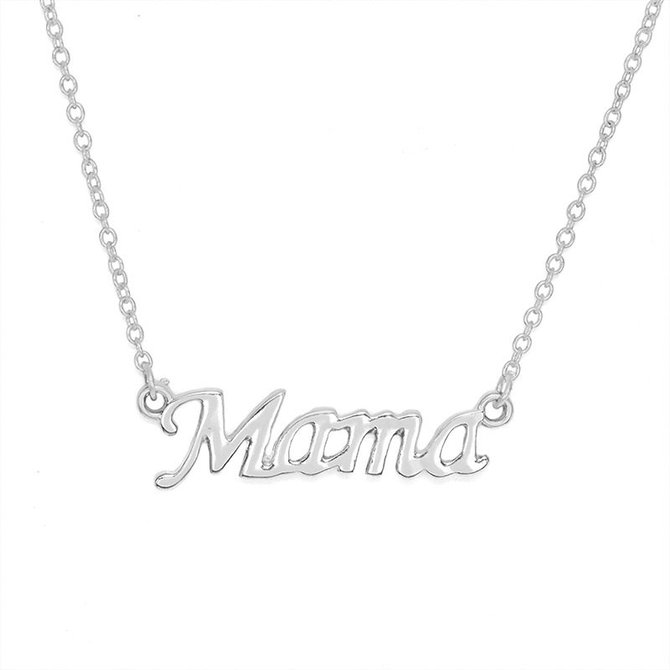 Mother's Day Mama Text Letters Necklace