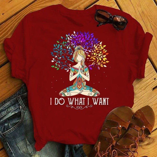 Women Graphic Tees Casual Short Sleeve Round Neck T Shirt Top