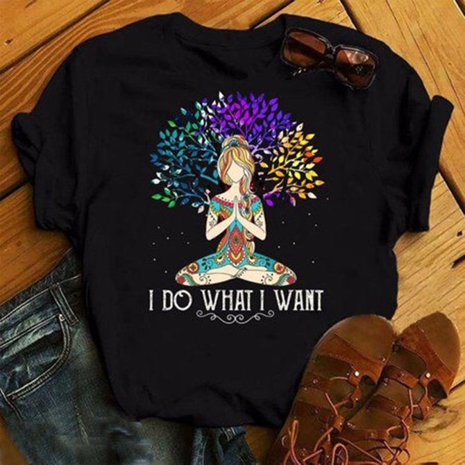 Women Graphic Tees Casual Short Sleeve Round Neck T Shirt Top