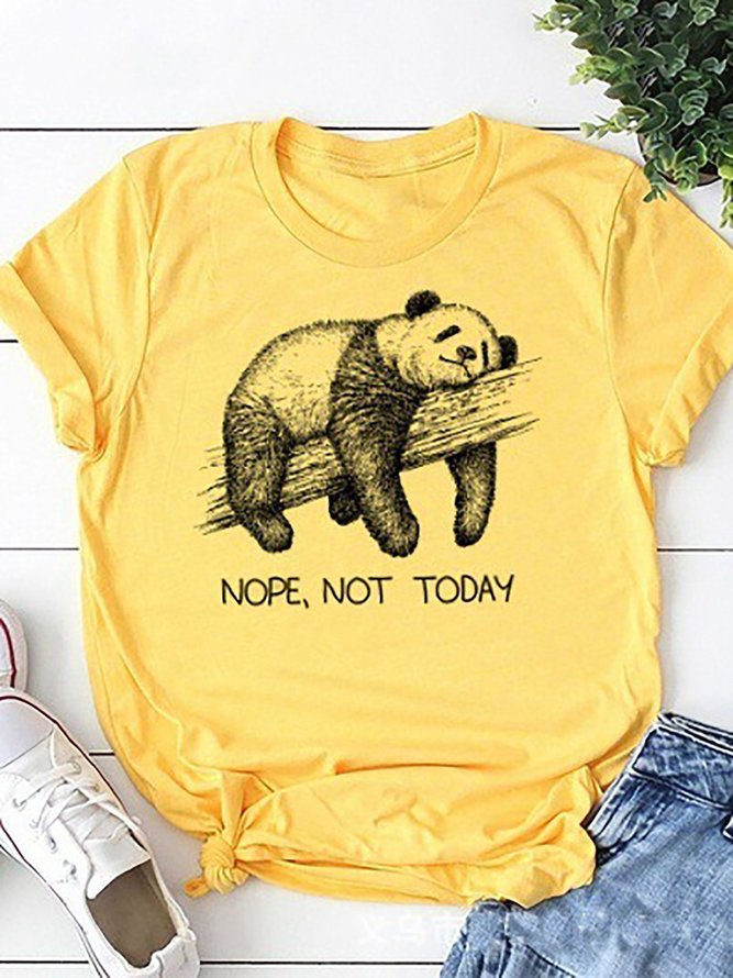 Nope Not Today T-Shirt Printed Women Casual Tee Summer Top