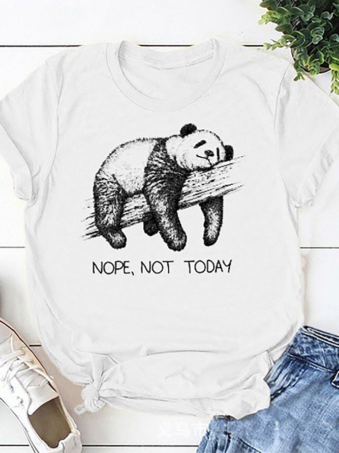 Nope Not Today T-Shirt Printed Women Casual Tee Summer Top