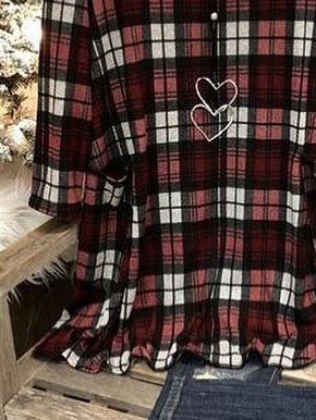 Checkered/plaid Long Sleeve Shirts & Tops