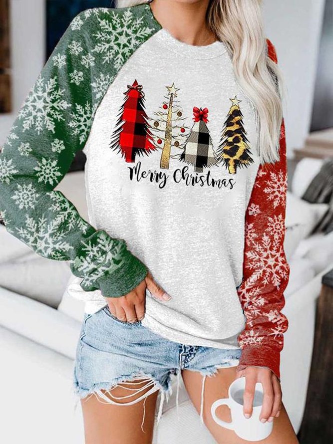 Women's Merry Christmas print Sweatshirts | lilicloth