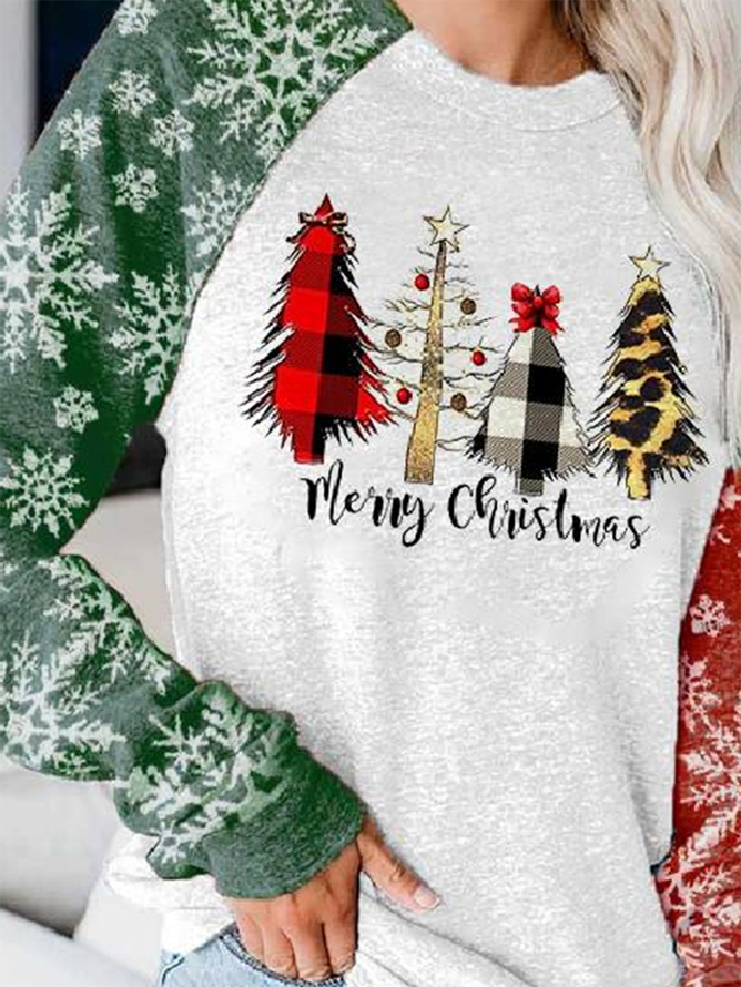 Women's Merry Christmas print Sweatshirts | lilicloth
