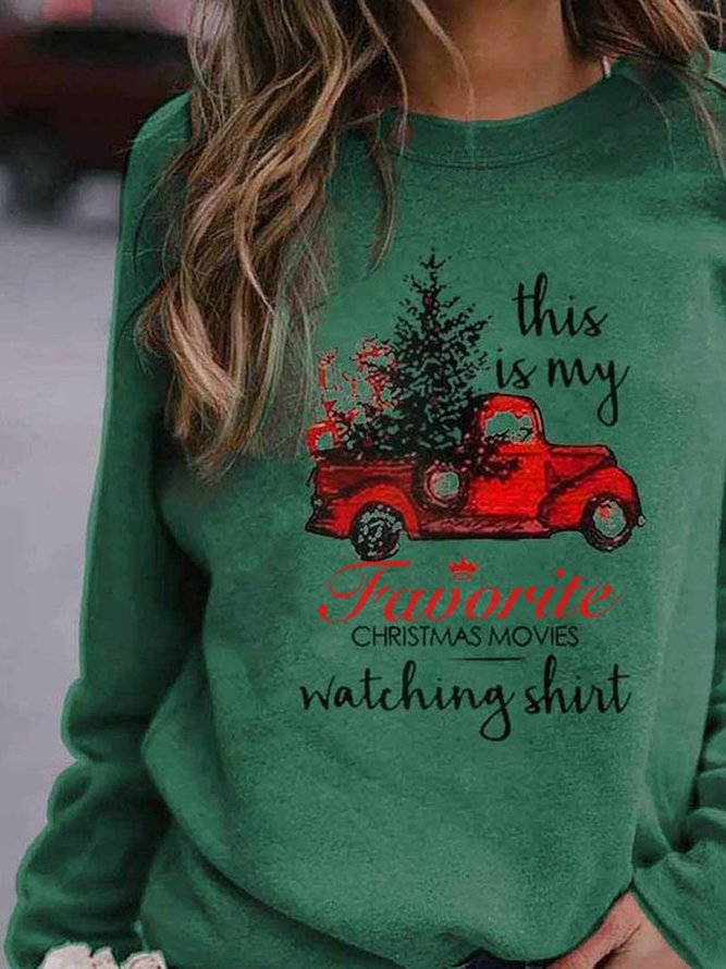 Women's This Is My Favorite Christmas Movies Watching Shirt Top