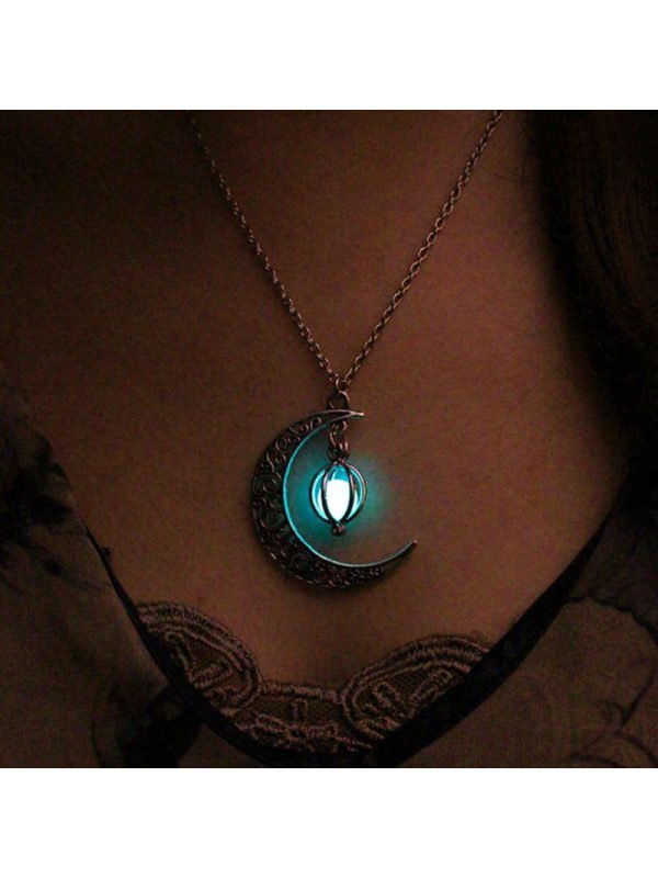 Women's Ghost hollow Moon Necklace