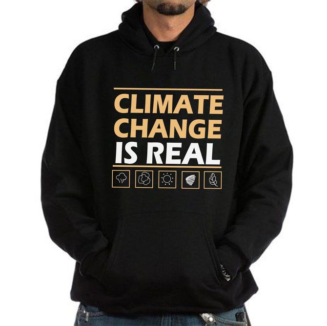 Climate change is real Men's long sleeve sweatshirt