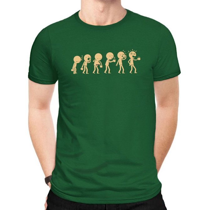 Graphic Tee of Office Worker Drinking Coffee