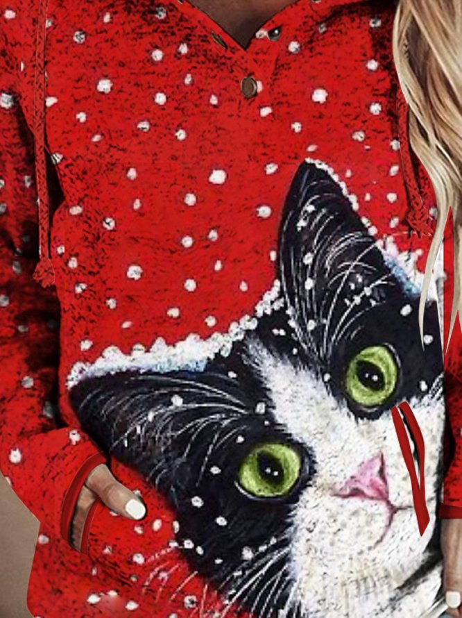 Christmas Cat Women Hoodie & Sweatshirts