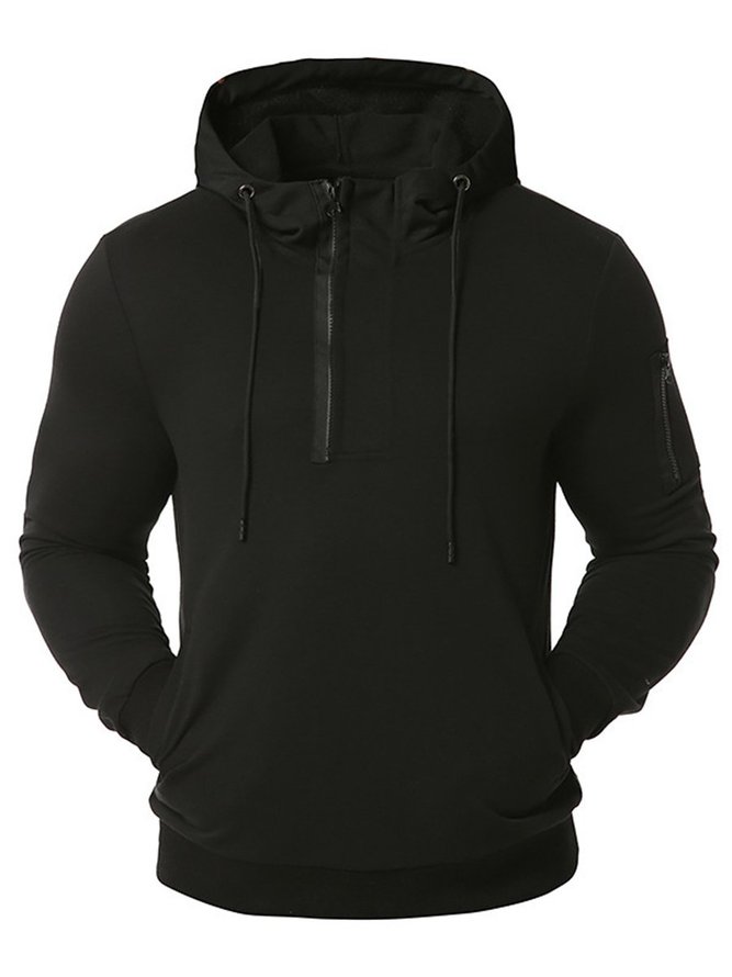 Pure Color Sports Hoodie