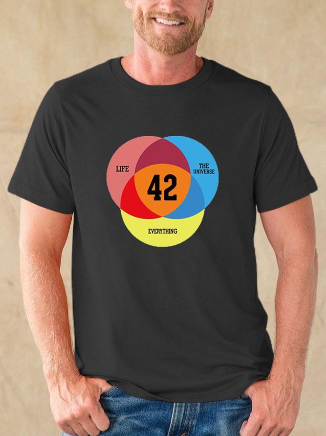 Life, The Universe, Everything, 42 three primary colors Graphic Men's Tee