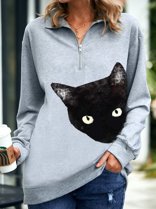 black cat Sweatshirts