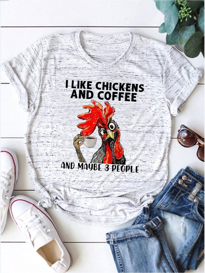 I Like Chickens And Coffee Graphic Tee | lilicloth
