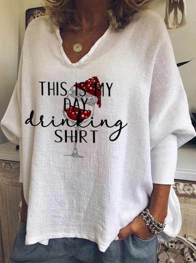 Women's This Is My Day Drinking Shirt Casual Top