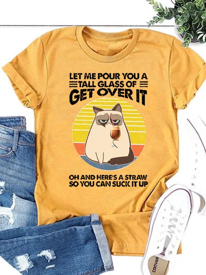 Get Over It Funny Graphic Tee