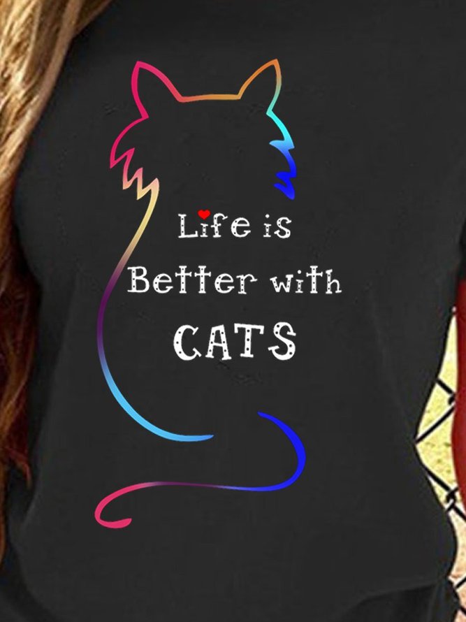 Life Is Better With Cats Graphic Tee