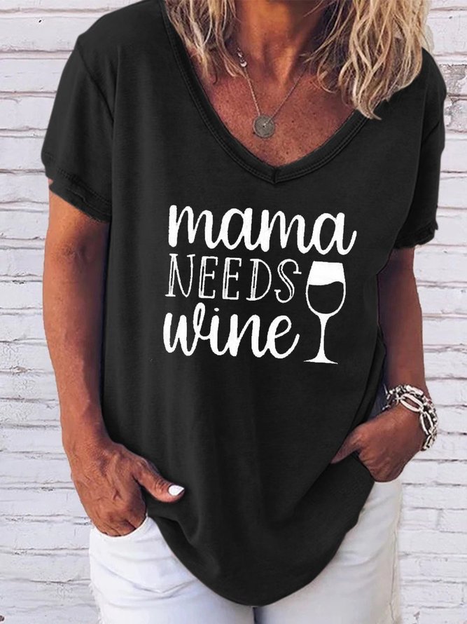 Mama Needs Wine Short Sleeve Tee