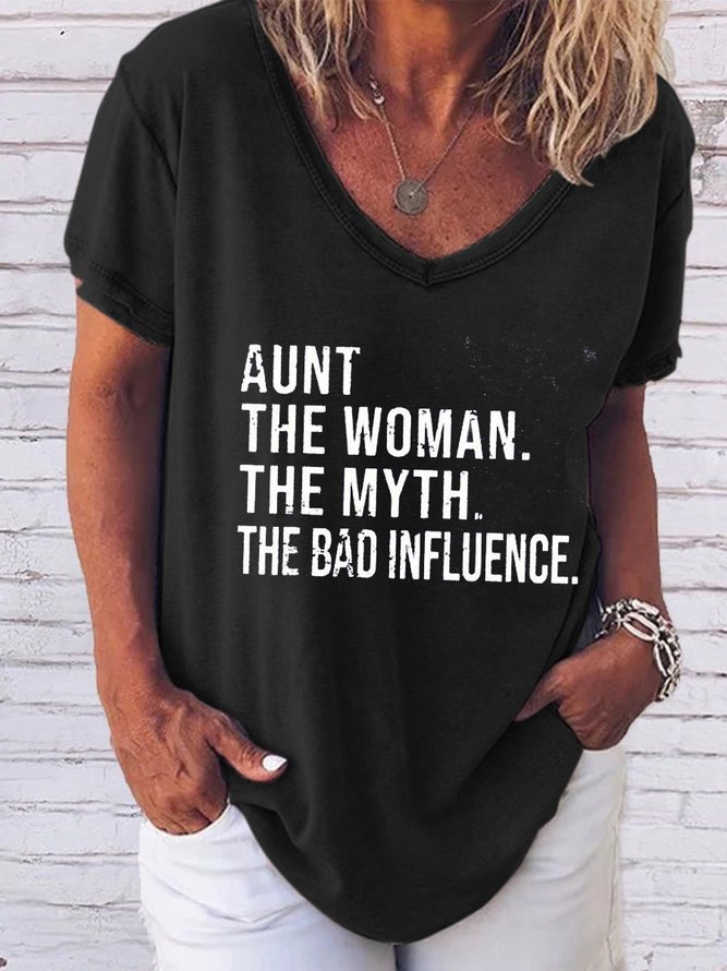 Aunt The Women The Myth The Bad Influence Shirt Lilicloth