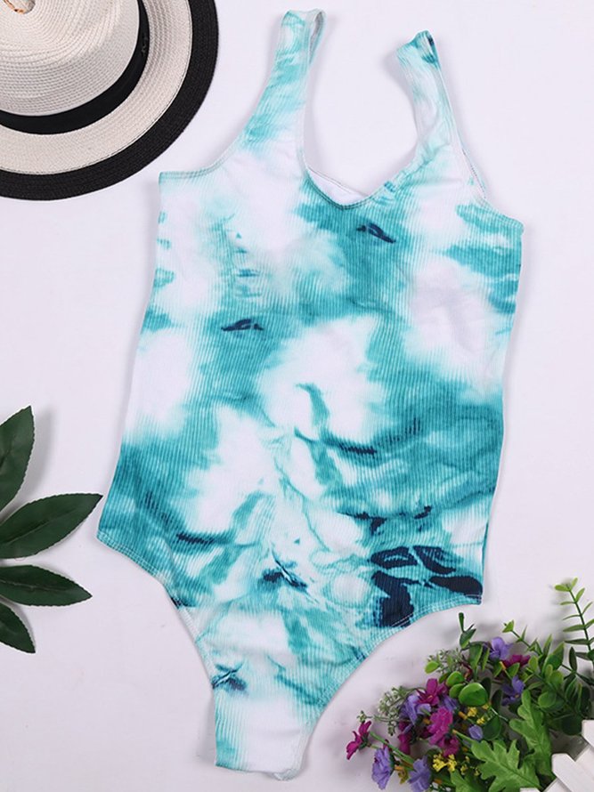 Ombre/tie-Dye One-Peace Woman Swimwear