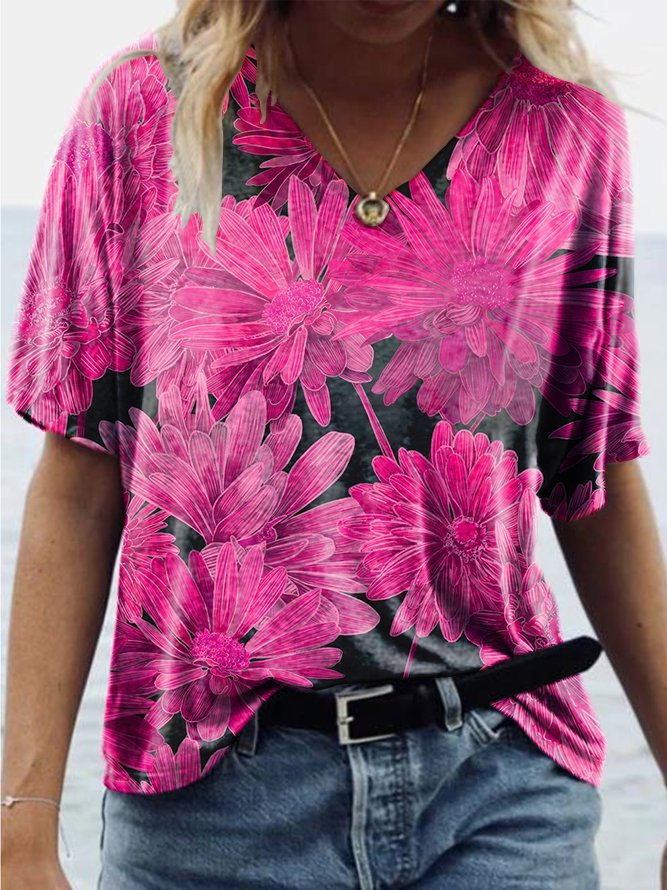 Graphic Floral print women's T-shirt