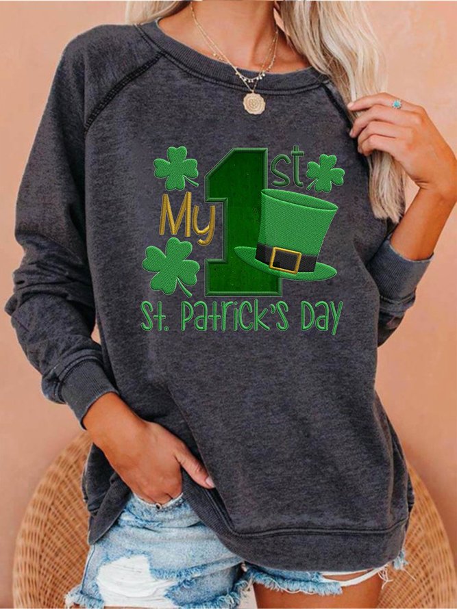 My First St Patrick's Day Graphic Long Sleeve Top