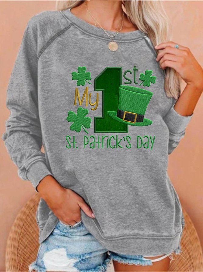 My First St Patrick's Day Graphic Long Sleeve Top