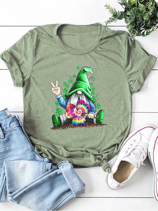St Patrick’s Day Hippie Gnome Graphic Tee